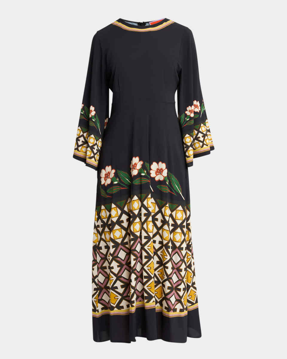 Sorella Flare-Sleeve Midi Dress